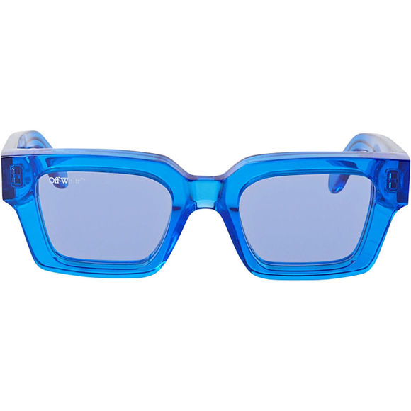 Off-White Virgil Sunglasses OERI008C99PLA0024545 Crystal Frame Blue Lens - Picture 2 of 6
